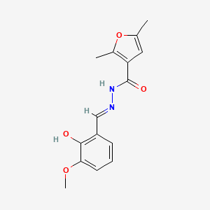 molecular formula C15H16N2O4 B6065611 N'-[(E)-(2-hydroxy-3-methoxyphenyl)methylidene]-2,5-dimethylfuran-3-carbohydrazide 