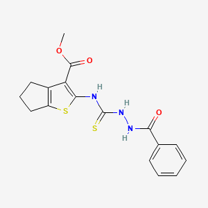 methyl 2-{[(2-benzoylhydrazino)carbonothioyl]amino}-5,6-dihydro-4H-cyclopenta[b]thiophene-3-carboxylate