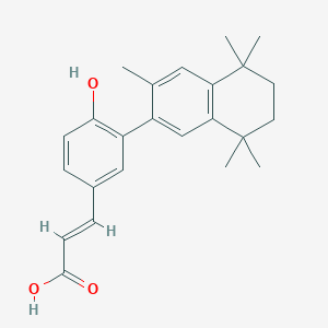 B606565 (E)-3-[4-hydroxy-3-(3,5,5,8,8-pentamethyl-6, 7-dihydronaphthalen-2-yl)phenyl]prop-2-enoic acid CAS No. 196961-43-0