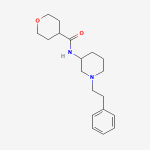 N-[1-(2-phenylethyl)-3-piperidinyl]tetrahydro-2H-pyran-4-carboxamide