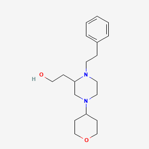 molecular formula C19H30N2O2 B6065709 2-[1-(2-phenylethyl)-4-(tetrahydro-2H-pyran-4-yl)-2-piperazinyl]ethanol 