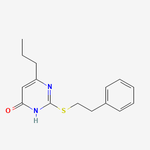 molecular formula C15H18N2OS B6065722 2-[(2-phenylethyl)thio]-6-propyl-4(3H)-pyrimidinone 