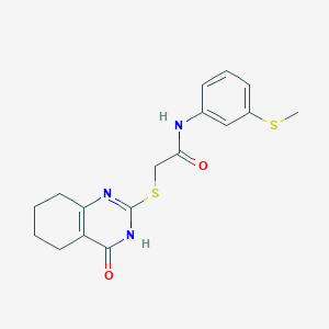 N-[3-(methylthio)phenyl]-2-[(4-oxo-3,4,5,6,7,8-hexahydro-2-quinazolinyl)thio]acetamide