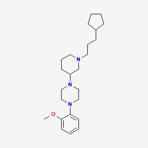 molecular formula C24H39N3O B6065755 1-[1-(3-cyclopentylpropyl)-3-piperidinyl]-4-(2-methoxyphenyl)piperazine 