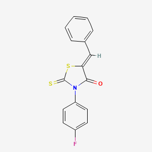 molecular formula C16H10FNOS2 B6065771 5-benzylidene-3-(4-fluorophenyl)-2-thioxo-1,3-thiazolidin-4-one 