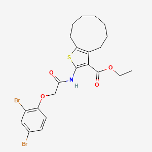 ethyl 2-{[(2,4-dibromophenoxy)acetyl]amino}-5,6,7,8,9,10-hexahydro-4H-cyclonona[b]thiophene-3-carboxylate