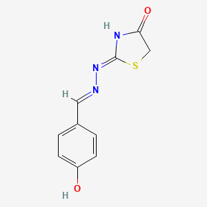 molecular formula C10H9N3O2S B6065783 4-hydroxybenzaldehyde (4-oxo-1,3-thiazolidin-2-ylidene)hydrazone 