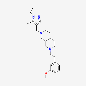 N-[(1-ethyl-5-methyl-1H-pyrazol-4-yl)methyl]-N-({1-[2-(3-methoxyphenyl)ethyl]-3-piperidinyl}methyl)ethanamine