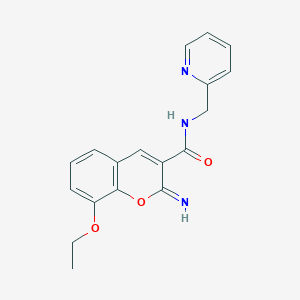 molecular formula C18H17N3O3 B6065792 8-ethoxy-2-imino-N-(2-pyridinylmethyl)-2H-chromene-3-carboxamide 