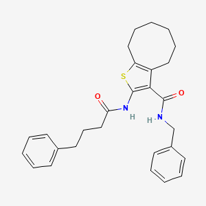 N-benzyl-2-[(4-phenylbutanoyl)amino]-4,5,6,7,8,9-hexahydrocycloocta[b]thiophene-3-carboxamide