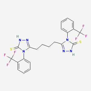 5,5'-(1,4-butanediyl)bis{4-[2-(trifluoromethyl)phenyl]-4H-1,2,4-triazole-3-thiol}