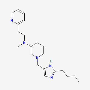 molecular formula C21H33N5 B6065815 1-[(2-butyl-1H-imidazol-4-yl)methyl]-N-methyl-N-[2-(2-pyridinyl)ethyl]-3-piperidinamine 