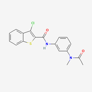 N-{3-[acetyl(methyl)amino]phenyl}-3-chloro-1-benzothiophene-2-carboxamide