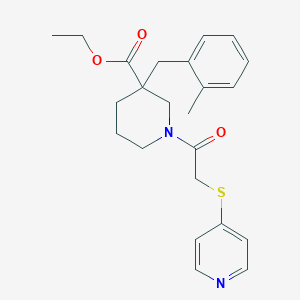 molecular formula C23H28N2O3S B6065835 ethyl 3-(2-methylbenzyl)-1-[(4-pyridinylthio)acetyl]-3-piperidinecarboxylate 