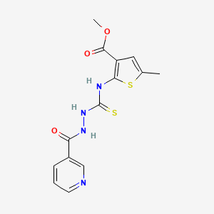 methyl 5-methyl-2-({[2-(3-pyridinylcarbonyl)hydrazino]carbonothioyl}amino)-3-thiophenecarboxylate