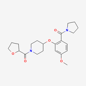 4-[5-methoxy-2-(1-pyrrolidinylcarbonyl)phenoxy]-1-(tetrahydro-2-furanylcarbonyl)piperidine