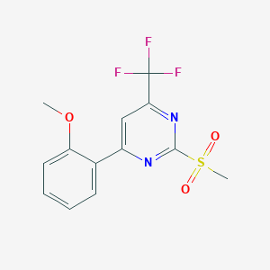 4-(2-methoxyphenyl)-2-(methylsulfonyl)-6-(trifluoromethyl)pyrimidine