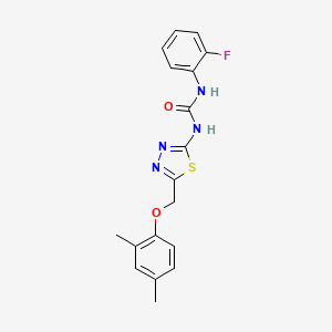 N-{5-[(2,4-dimethylphenoxy)methyl]-1,3,4-thiadiazol-2-yl}-N'-(2-fluorophenyl)urea