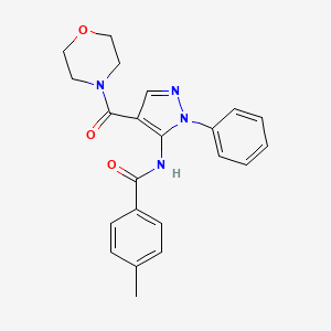 4-methyl-N-[4-(4-morpholinylcarbonyl)-1-phenyl-1H-pyrazol-5-yl]benzamide