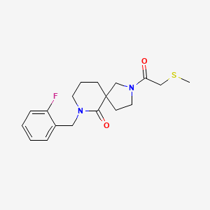 7-(2-fluorobenzyl)-2-[(methylthio)acetyl]-2,7-diazaspiro[4.5]decan-6-one