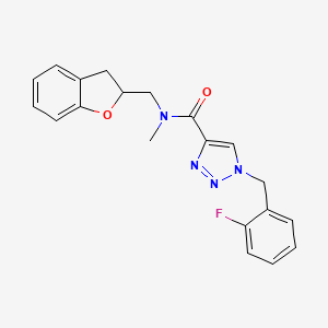 molecular formula C20H19FN4O2 B6065890 N-(2,3-dihydro-1-benzofuran-2-ylmethyl)-1-(2-fluorobenzyl)-N-methyl-1H-1,2,3-triazole-4-carboxamide 