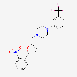 1-{[5-(2-nitrophenyl)-2-furyl]methyl}-4-[3-(trifluoromethyl)phenyl]piperazine