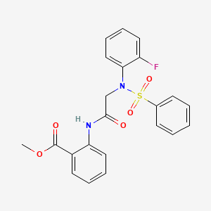 methyl 2-{[N-(2-fluorophenyl)-N-(phenylsulfonyl)glycyl]amino}benzoate