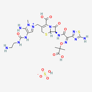 molecular formula C23H32N12O12S3 B606592 硫酸头孢托洛赞 CAS No. 936111-69-2