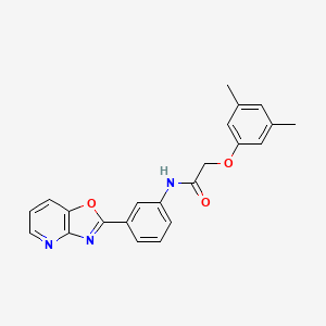 2-(3,5-dimethylphenoxy)-N-[3-([1,3]oxazolo[4,5-b]pyridin-2-yl)phenyl]acetamide