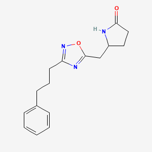 5-{[3-(3-phenylpropyl)-1,2,4-oxadiazol-5-yl]methyl}-2-pyrrolidinone