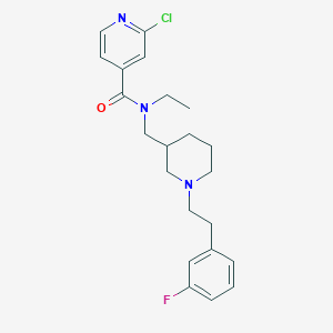 2-chloro-N-ethyl-N-({1-[2-(3-fluorophenyl)ethyl]-3-piperidinyl}methyl)isonicotinamide