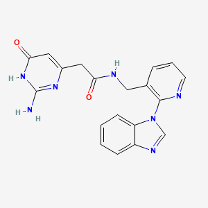 2-(2-amino-6-oxo-1,6-dihydropyrimidin-4-yl)-N-{[2-(1H-benzimidazol-1-yl)pyridin-3-yl]methyl}acetamide