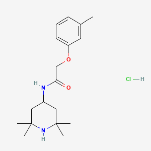 2-(3-methylphenoxy)-N-(2,2,6,6-tetramethyl-4-piperidinyl)acetamide hydrochloride