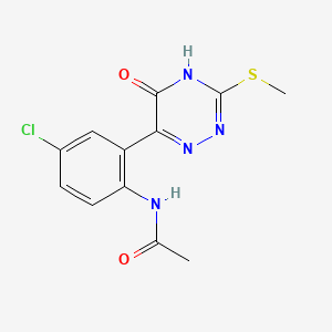 N-{4-chloro-2-[5-hydroxy-3-(methylthio)-1,2,4-triazin-6-yl]phenyl}acetamide