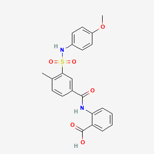 2-[(3-{[(4-methoxyphenyl)amino]sulfonyl}-4-methylbenzoyl)amino]benzoic acid