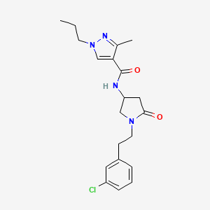 N-{1-[2-(3-chlorophenyl)ethyl]-5-oxo-3-pyrrolidinyl}-3-methyl-1-propyl-1H-pyrazole-4-carboxamide