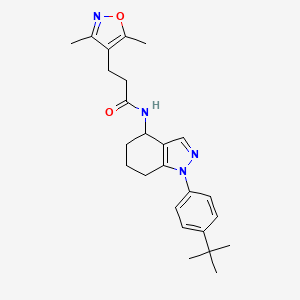 N-[1-(4-tert-butylphenyl)-4,5,6,7-tetrahydro-1H-indazol-4-yl]-3-(3,5-dimethyl-4-isoxazolyl)propanamide