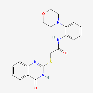 N-[2-(4-morpholinyl)phenyl]-2-[(4-oxo-3,4-dihydro-2-quinazolinyl)thio]acetamide