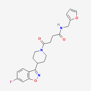 molecular formula C21H22FN3O4 B6066124 4-[4-(6-fluoro-1,2-benzisoxazol-3-yl)-1-piperidinyl]-N-(2-furylmethyl)-4-oxobutanamide 