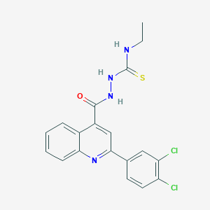 molecular formula C19H16Cl2N4OS B6066151 2-{[2-(3,4-dichlorophenyl)-4-quinolinyl]carbonyl}-N-ethylhydrazinecarbothioamide 