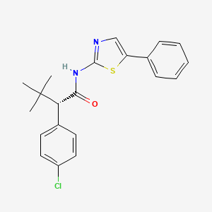 molecular formula C21H21ClN2OS B606617 (S)-2-(4-氯苯基)-3,3-二甲基-N-(5-苯基噻唑-2-基)丁酰胺 CAS No. 1208552-99-1
