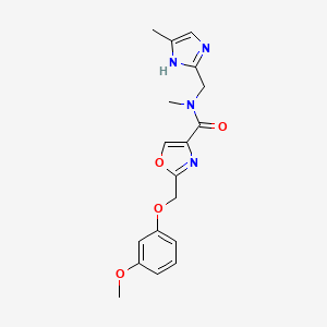 2-[(3-methoxyphenoxy)methyl]-N-methyl-N-[(4-methyl-1H-imidazol-2-yl)methyl]-1,3-oxazole-4-carboxamide