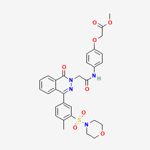 molecular formula C30H30N4O8S B6066187 methyl [4-({[4-[4-methyl-3-(morpholin-4-ylsulfonyl)phenyl]-1-oxophthalazin-2(1H)-yl]acetyl}amino)phenoxy]acetate 