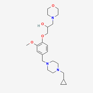 1-(4-{[4-(cyclopropylmethyl)-1-piperazinyl]methyl}-2-methoxyphenoxy)-3-(4-morpholinyl)-2-propanol