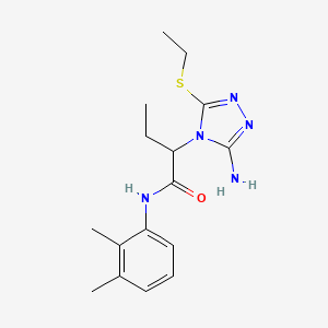 2-(3-amino-5-ethylsulfanyl-1,2,4-triazol-4-yl)-N-(2,3-dimethylphenyl)butanamide