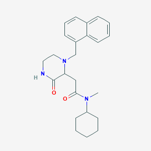 N-cyclohexyl-N-methyl-2-[1-(1-naphthylmethyl)-3-oxo-2-piperazinyl]acetamide