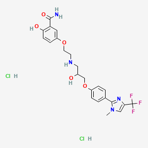 molecular formula C23H27Cl2F3N4O5 B606626 CGP 20712 dihydrochloride CAS No. 1216905-73-5