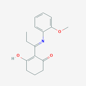 2-{1-[(2-methoxyphenyl)amino]propylidene}-1,3-cyclohexanedione