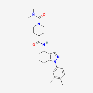 N~4~-[1-(3,4-dimethylphenyl)-4,5,6,7-tetrahydro-1H-indazol-4-yl]-N~1~,N~1~-dimethyl-1,4-piperidinedicarboxamide