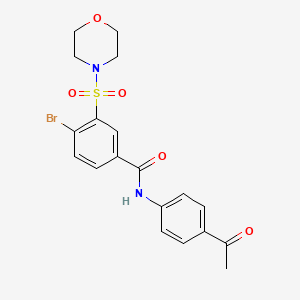 N-(4-acetylphenyl)-4-bromo-3-morpholin-4-ylsulfonylbenzamide